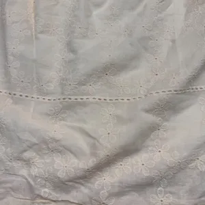 SooLinen Natural Linen Embroidered Eyelet Lace Halter‎ Mini Dress Cream Boho thumbnail 2