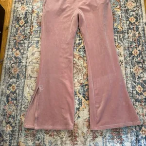 Paris Hilton pink jumpsuit rhinestone sweatpants thumbnail 2
