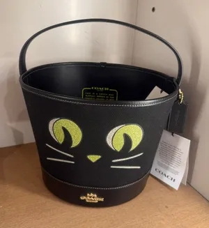 coach Trick Or Treat Bucket With Halloween Cat cw532 thumbnail 1
