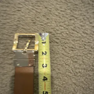 MICHAEL KORS Signature Reversible Belt Brown Gold Buckle No Sz thumbnail 10