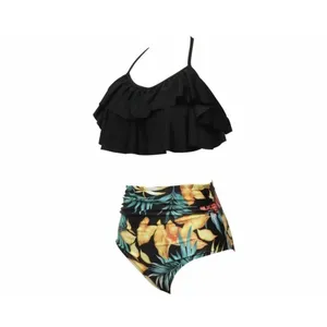 New Womens Topgod 2 Piece Flounce Ruffle Tropical Tankini Bikini - Sz XL thumbnail 2