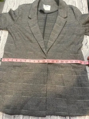 NWOT Old Navy Gray Glen Plaid‎ Open-Front Blazer thumbnail 11