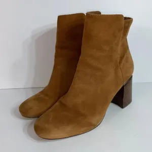 ALDO Gwulia suede ankle Boots Side Zip Block Heel Tan Womens Size 7.5 thumbnail 3