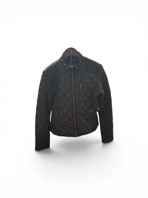Banana Republic Black Quilted Puffer Jacket thumbnail 2
