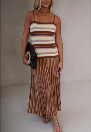 These Three Boutique Riley Striped Knit Tank Dress thumbnail 2
