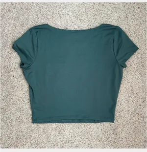 Hollister Green Cropped Square Neck Baby Tee thumbnail 3