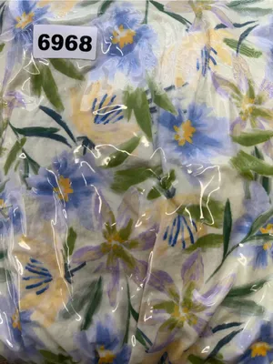 ASTR The Label Tie Strap Tiered‎ Maxi Dress Size Medium Cream Blue Floral thumbnail 6