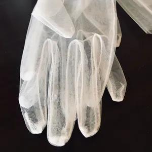 Sheer White Mesh Gloves thumbnail 10
