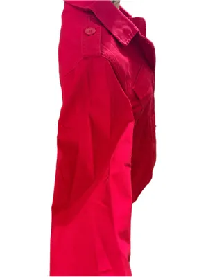 Talbots Red Cotton Twill Utility Field Jacket, Size M (21” PTP) thumbnail 10
