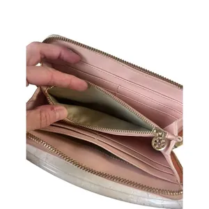 Tory Burch Robinson wallet - pink rose Leather Continental Zip Around Wallet -se thumbnail 8