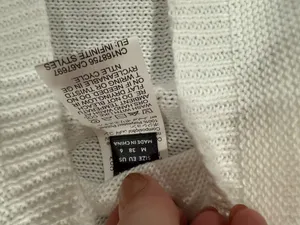 White Sheen sweater top thumbnail 2