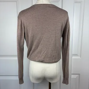 Atmosphere brown button up cardigan thumbnail 2
