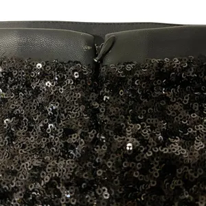 Express Vintage Black Sequin Pencil Skirt Midi Sz 00 Cocktail Festive Holiday thumbnail 4