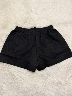 Black Drawstring Women's Shorts Size L thumbnail 2