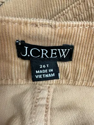 J. Crew Tall Wide Leg Corduroy Pants 26T Tan High Rise Trouser Jeans Stretch thumbnail 7
