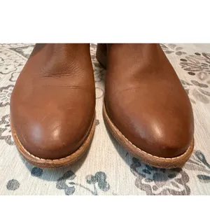 Modern Fiction Brown Leather Ankle Boots Buckle Strap Harness Size 40 US 9 thumbnail 3