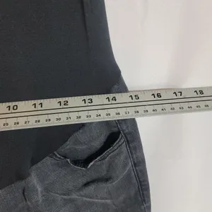 Time & Tru Maternity Jeans Small 4-6 Black Denim Gray Skinny Full Belly Panel thumbnail 6