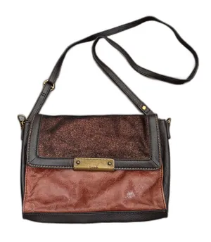 The Sak Demi Teak Multi Crossbody Bag Convertible Clutch Two Tone Brown Leather‎ thumbnail 1