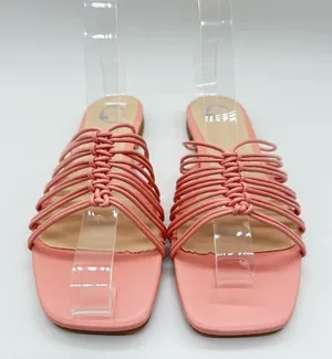 Journee Collection Sandals‎ Womens 6.5 Pink Addora Slides Sandals NEW thumbnail 1