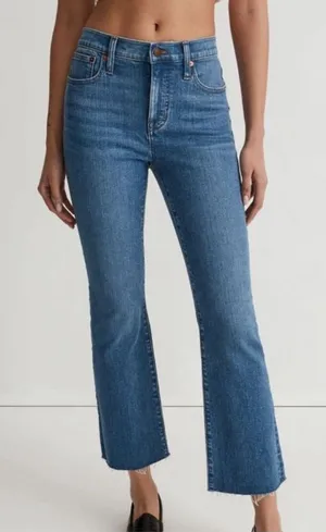 Madewell Kick Out Crop Jeans in Cherryville Blue Wash Size‎ 26 Tall Minimalist thumbnail 1