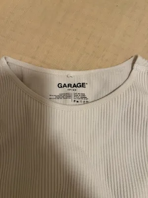 Garage Ribbed white tank thumbnail 4