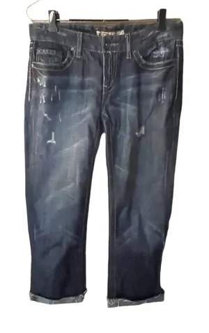 BKE Starlite size 28 rolled hem cropped jeans. thumbnail 1