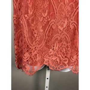 Hint of Mint Lace Mock‎ Neck Top Boho Romantic Cottagecore Blouse L thumbnail 4
