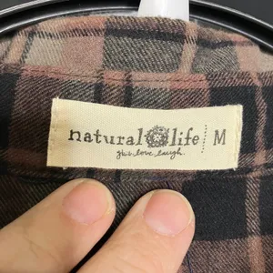 Natural Life Esme maxi dress multicolored plaid 100% cotton‎ womens size medium thumbnail 5