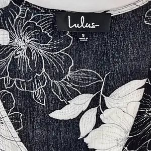 Lulus North Pacific‎ Black White Floral Cropped Wide Leg Pockets Jumpsuit SMALL thumbnail 9