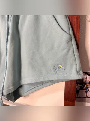For Love & Lemons Harper Shorts Blue Floral Embroidered thumbnail 4