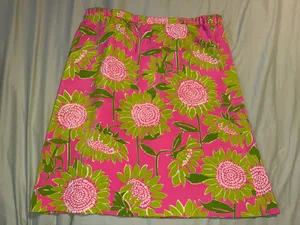 VINTAGE: Lilly Pulitzer Pink & Green Floral Swim Sarong thumbnail 1