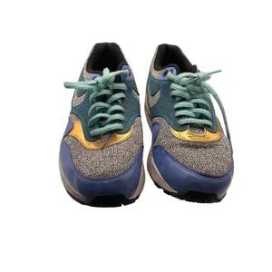 Nike Air Max Blue Gray Yellow Athletic Sneakers Size 7.5 Casual Sport Shoes thumbnail 3