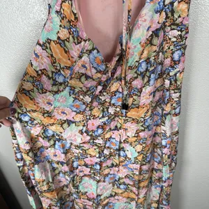 Hello Molly Floral Maxi Dress Sz Medium/6 Brown Pink Wedding Guest Festival Boho thumbnail 6