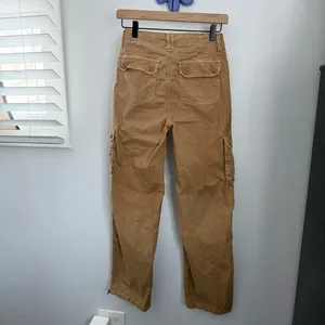 American Eagle 00 Baggy Joggers Cargo Skater Tan Streetwear Y2K Utility thumbnail 3