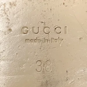 Gucci Willow Black Leather Faux Pearl GG Logo T-Strap Sandals 38 thumbnail 8
