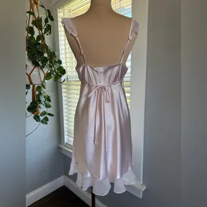 Source Unknown Soft Romantjc Slip Dress Size Medium Flutter Sleeves Coquette thumbnail 3