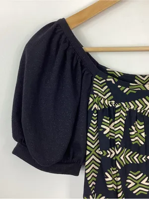 Maeve By Anthropologie Catania Shimmer Puff Sleeve Top Size XS thumbnail 3