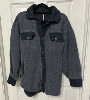 FREE‎ PEOPLE ruby fleece shacket oversized small thumbnail 1