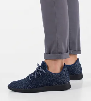 Allbirds Wool Runners Marled Knit Sneakers Navy Blue Sustainable Comfort Size W7 thumbnail 1
