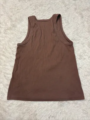 Abercrombie essentials Brown Women's Ribbed Tank Top thumbnail 2
