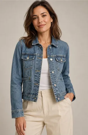 ABERCROMBIE & FITCH Classic Denim Jacket size M thumbnail 1
