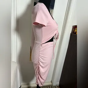 SHEIN Blush Pink Cut-Out Mini Dress thumbnail 5
