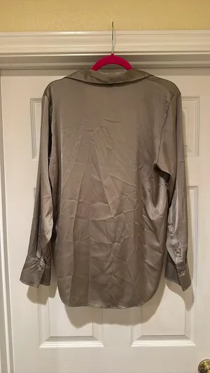 H&M Satin Button Down Shirt thumbnail 3