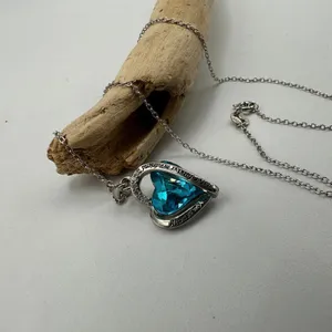 Always My Sister Forever My Friend Sterling Silver Crystal Heart Necklace thumbnail 9