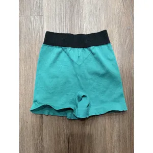 Free People women's‎ Ribbed Athletic Shorts Black Waistband & Green Body XS thumbnail 3