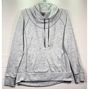 Kuhl Women Mock Neck Lea‎ Pullover Sweatshirt Gray Outdoors Activewear Large thumbnail 1