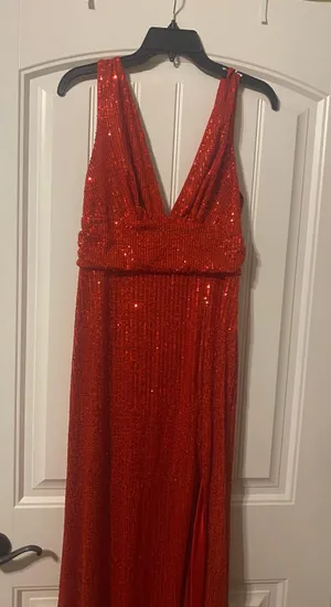 Red Prom Dress Size L thumbnail 2