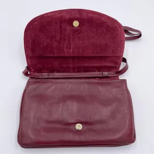 Vintage 60s 70s Stanley Blacker Designer Shoulder Bag Purse Burgundy Red Leather thumbnail 7