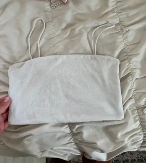 White Tank Crop Size XS thumbnail 3