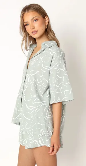Petal and Pup Fiorelli Short Set - Sage thumbnail 1